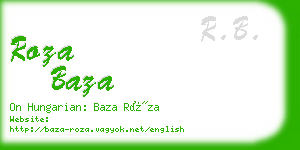 roza baza business card